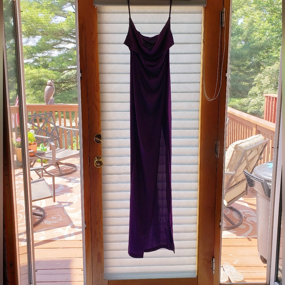 Purple  Satin Windsor  dress , Size small
